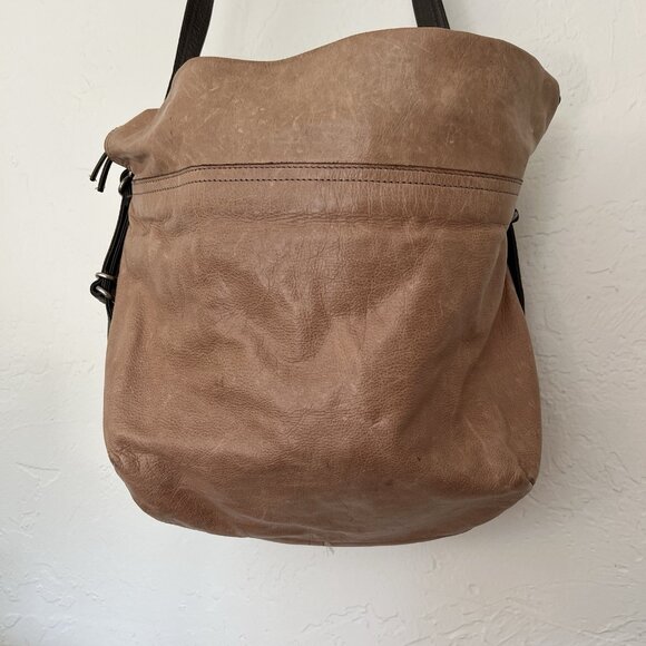 Rough & Tumble Borough Bag Womens Convertible Beige Brown Leather Crossbody - Picture 8 of 16